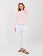 Sweter MI SW model 21954183 jasny różowy - FPrice Sweter MI SW model 21954183 jasny różowy - FPrice