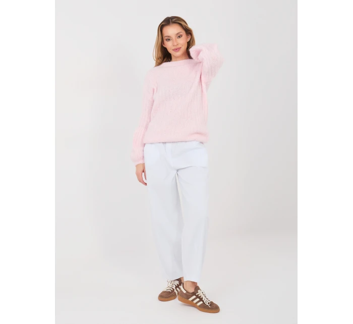 Sweter MI SW model 21954183 jasny różowy - FPrice Sweter MI SW model 21954183 jasny różowy - FPrice