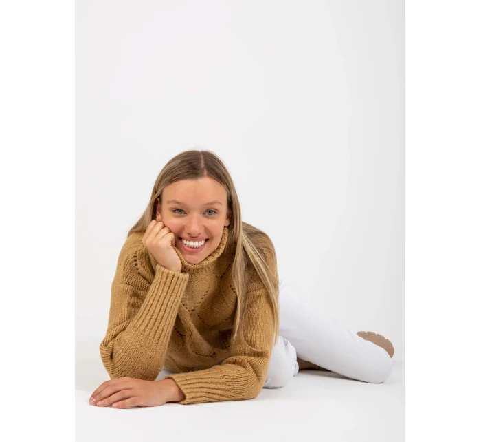 Dámský svetr LC SW 3019 velbloudí - FPrice Dámský svetr LC SW 3019 velbloudí - FPrice