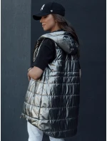 Dámská prošívaná vesta PIXIECODE tmavě šedá FashionStreet TY4437