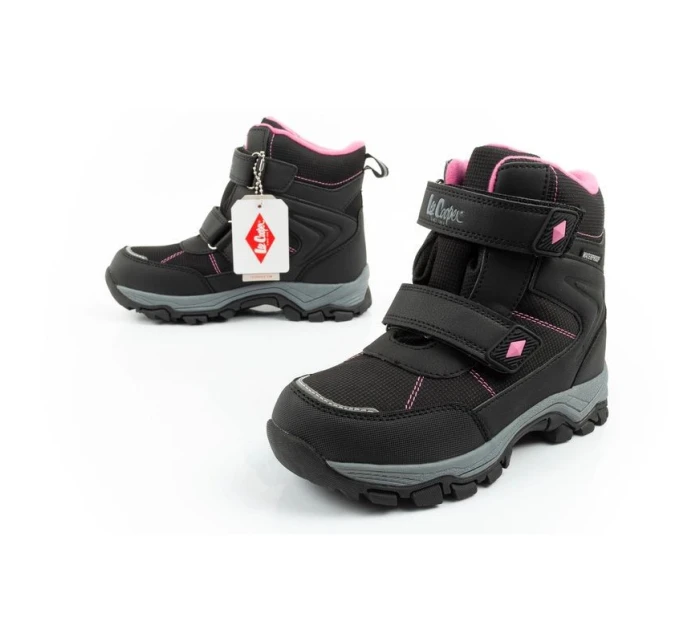 Lee Cooper dětské zimní sněhule nepromokavé zateplené černé