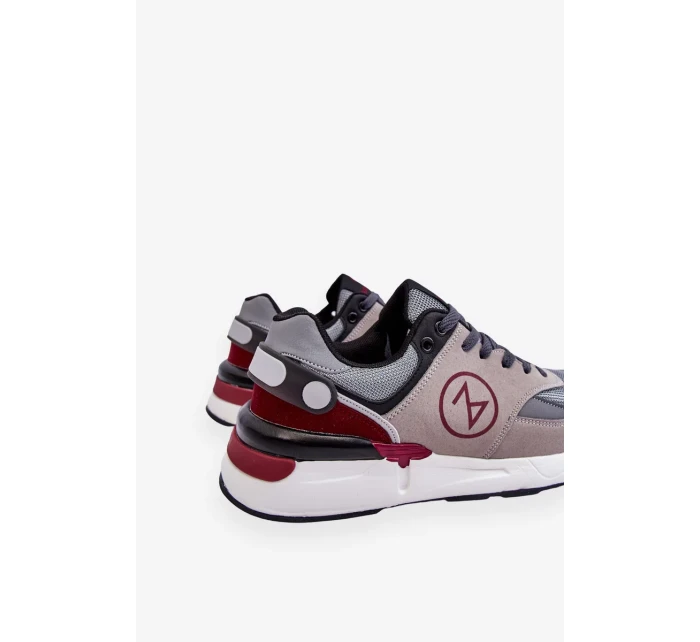 Pánská šněrovací sportovní obuv šedá a černá Stephen Pánská šněrovací sportovní obuv šedá a černá Stephen