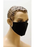 Bavlněná rouška jednovrstvá L-XL černá