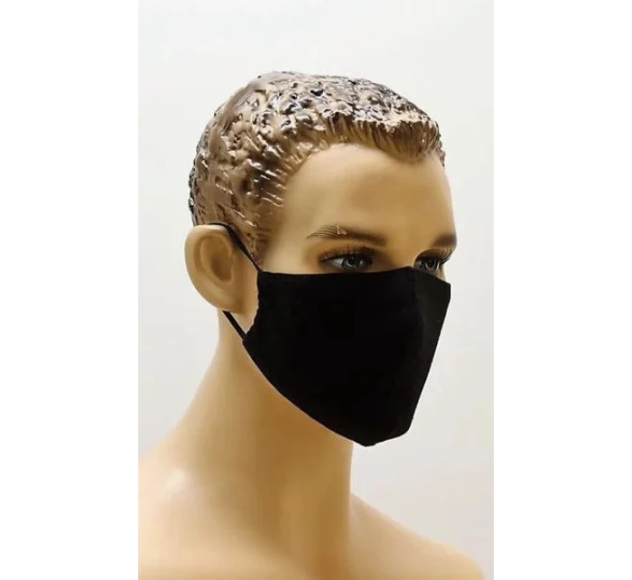 Bavlněná rouška jednovrstvá L-XL černá