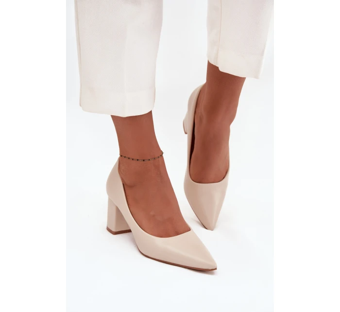 Lodičky na platformě LL-380P Ryvessa béžové - Seastar