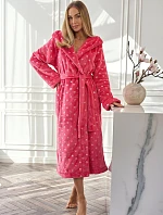 Dámský župan Amira 2551 Tmavě růžová vzor - L&L Lamp