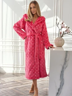 Dámský župan Amira 2551 Tmavě růžová vzor - L&L Lamp