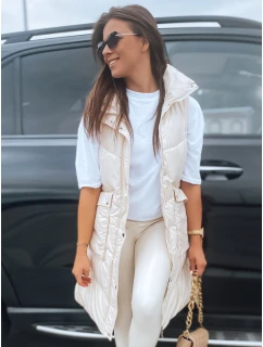 Dámská prošívaná vesta ecru Dstreet model 21965432 - FashionStreet