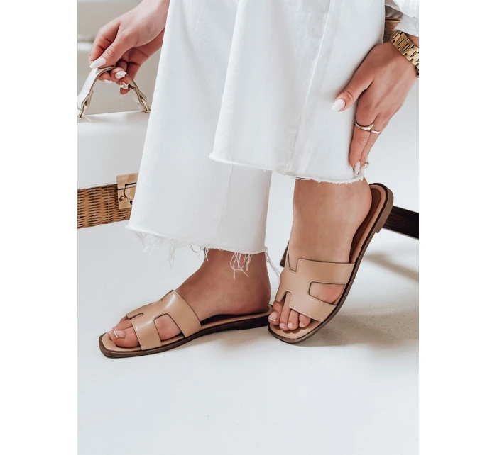 Dámské žabky CLASSROT notchback beige FashionStreet ZY0883