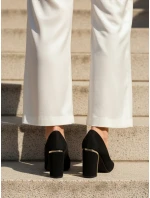 Dámské semišové lodičky na jehlovém podpatku černé FashionStreet ZY1399