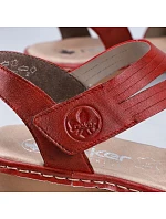 Kožené pohodlné sandály W model 22119032 red - Rieker