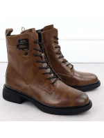 Dámské hnědé kožené boty model 21905409 - FILIPPO