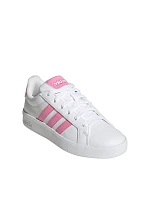 Dětské boty adidas Grand Court 3.0 white and pink HP3528