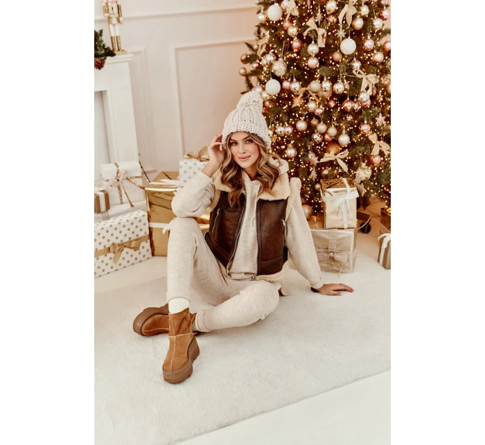 Kožené dámské boty na masivní podrážce Camel model 21644292 - Zazoo