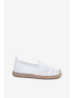 Dámské síťované espadrilky z látky Bílé Candessa Dámské síťované espadrilky z látky Bílé Candessa