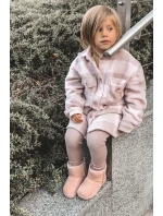 Dětské Teplé Sněhule Semišové Růžové Gooby Dětské Teplé Sněhule Semišové Růžové Gooby