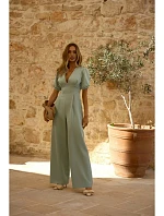 M852 Kombinéza s puff rukávy - mátová