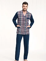 Pyžamo Luna 797 dlouhé/r 4XL pánské rozepínací