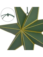 FSC Závěsná papírová dekorace STAR 18x60CM ZELENÁ 7 RÁMEČKŮ MICA