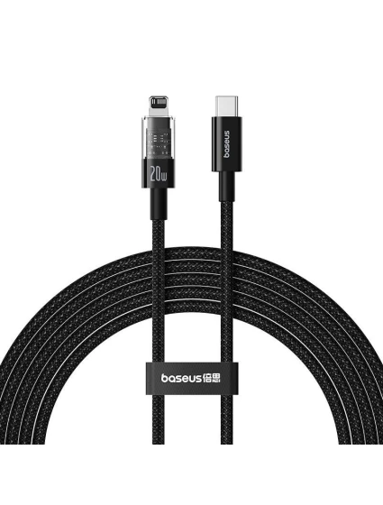 Baseus Gem USP C-IP 20W kabel 2m (černý)