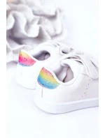 Dětské Tenisky Se Suchým Zipem Bíle-Duhové Cute Girl Dětské Tenisky Se Suchým Zipem Bíle-Duhové Cute Girl
