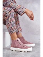 Dámské Tenisky Big Star Vysoké Zateplené Růžové model 21595916 - Big Star Shoes