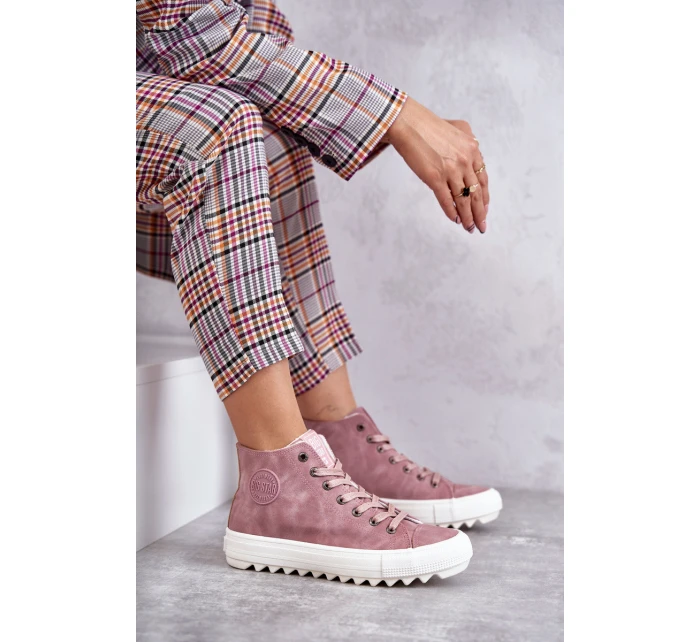 Dámské Tenisky Big Star Vysoké Zateplené Růžové model 21595916 - Big Star Shoes