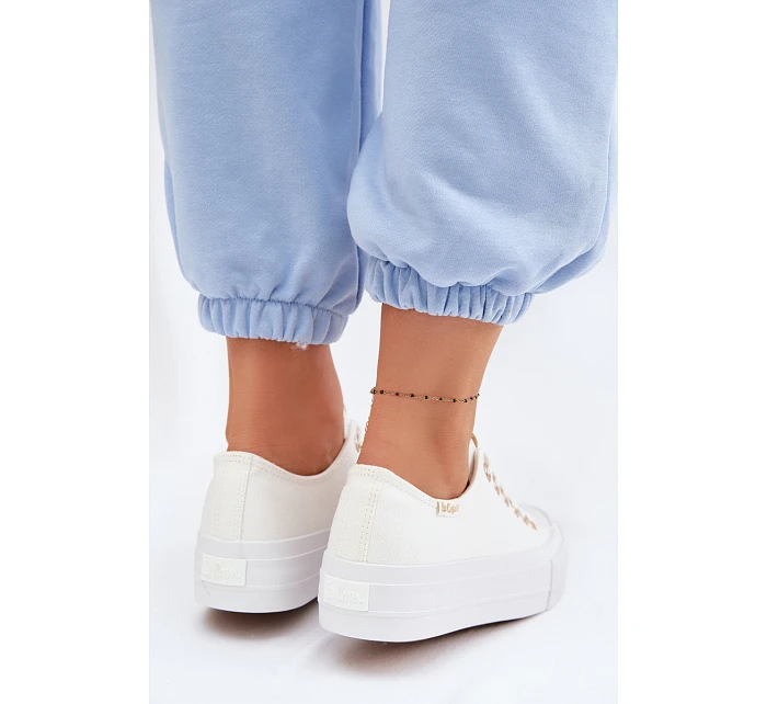Dámské tenisky na platformě Lee Cooper LCW-26-31-4369 Bílé