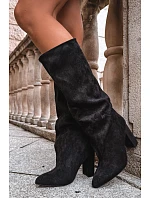 Černé elegantní kozačky na podpatku Emeline Černé elegantní kozačky na podpatku Emeline