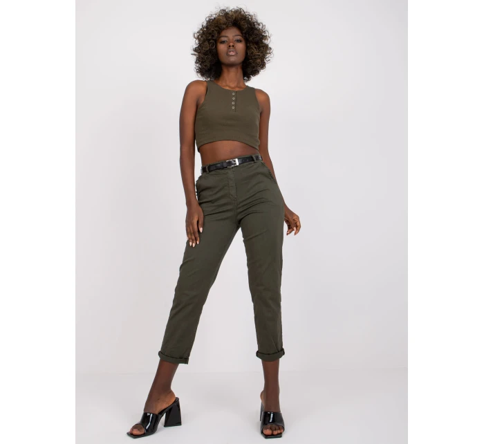 Spodnie DHJ SP model 21237695 khaki - FPrice Spodnie DHJ SP model 21237695 khaki - FPrice