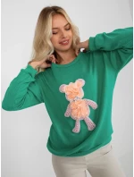 Halenka LK BZ model 17828176 tyrkysová - FPrice Halenka LK BZ model 17828176 tyrkysová - FPrice