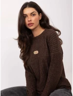 Sweter RV SW model 21789007 brązowy - FPrice Sweter RV SW model 21789007 brązowy - FPrice