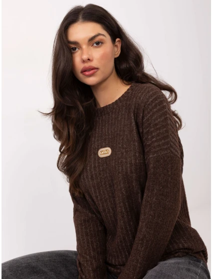 Sweter RV SW model 21789007 brązowy - FPrice Sweter RV SW model 21789007 brązowy - FPrice