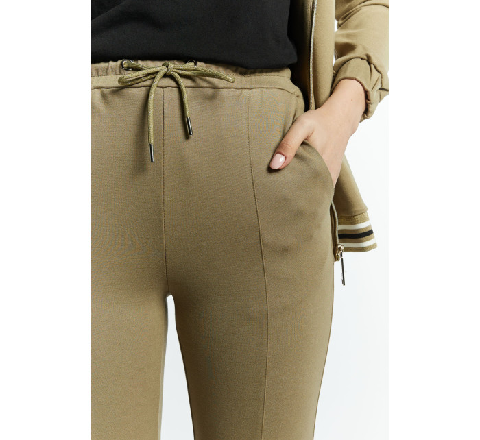 Monnari Kalhoty Dámské kalhoty s mašlí Olive