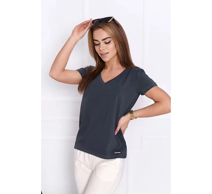 Dámské tričko Serek s krátkým rukávem hnědé - Off Pink