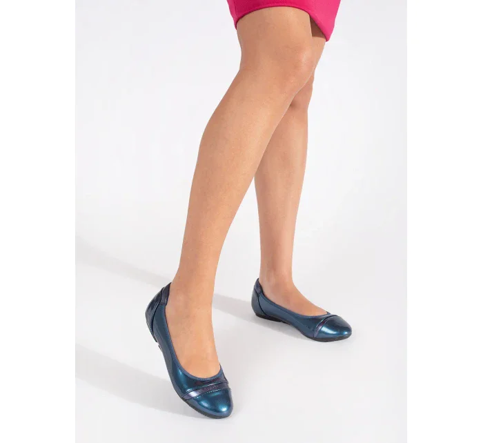 Trendy baleríny modré dámské bez podpatku Trendy baleríny modré dámské bez podpatku