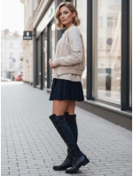 Dámské vysoké kozačky tmavě modré FashionStreet ZY1281