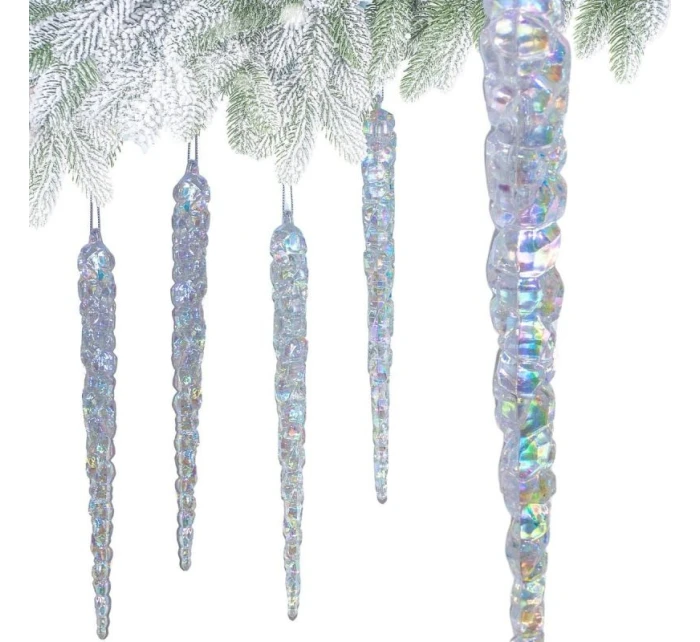 RAMPOUCHY - DUHOVÁ ZÁVĚSNÁ DEKORACE 22 CM 4 KS