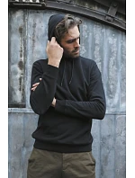 Men Pánská mikina s kapucí deep black model 22500486 - NEOBLU Men Pánská mikina s kapucí deep black model 22500486 - NEOBLU
