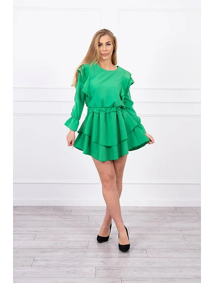 Šaty se model 18748776 volány světle zelené - K-Fashion