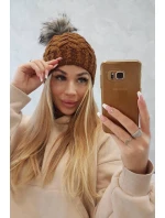 Fleecová čepice Daria K217 světle hnědá