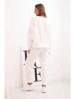 Dámský souprava máslová s třásněmi na rukávech ecru Dámský souprava máslová s třásněmi na rukávech ecru