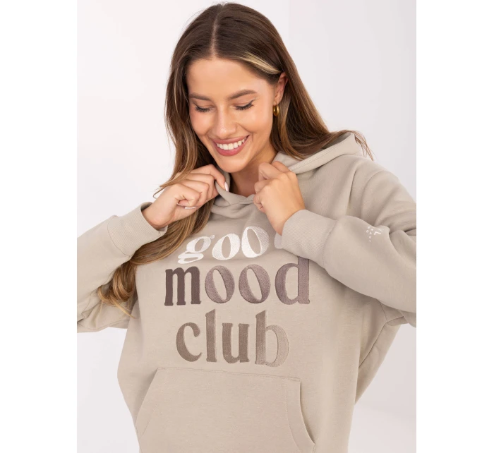 Mikina D10608BC02802A2NO světle béžová Mikina D10608BC02802A2NO světle béžová