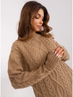 Sukienka LC SK ciemny bezowy model 20129353 - FPrice Sukienka LC SK ciemny bezowy model 20129353 - FPrice