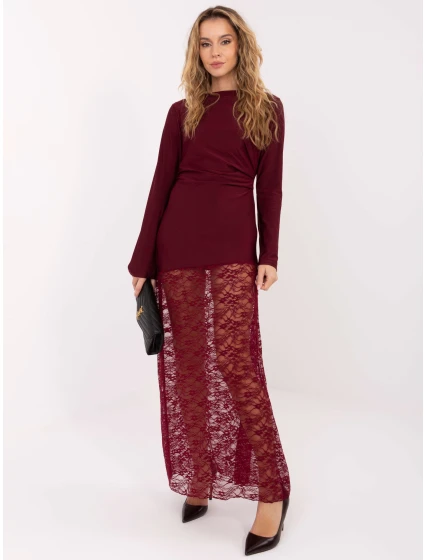 Sukienka MI SK model 21757239 bordowy - FPrice