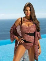 Dámské pareo 11 D80SZ-7 černá-vzor - Self