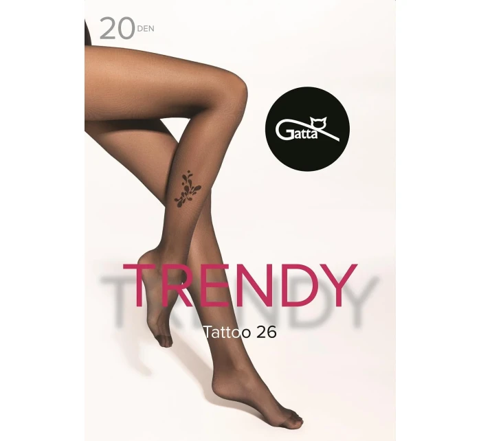 Punčocháče Gatta Trendy Tattoo wz.26 20 den 2-4 Punčocháče Gatta Trendy Tattoo wz.26 20 den 2-4
