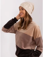 Czapka AT CZ model 18985096 jasny beżowy - FPrice Czapka AT CZ model 18985096 jasny beżowy - FPrice