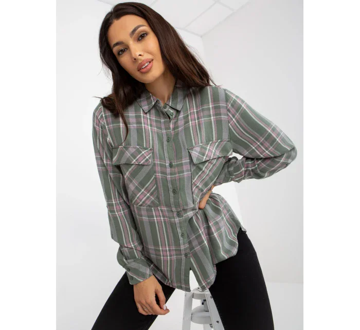 Halenka D70039Z11082A khaki barva