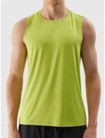 Pánský sportovní tank top regular z recyklovaných materiálů 4F - šťavnatý zelený Pánský sportovní tank top regular z recyklovaných materiálů 4F - šťavnatý zelený
